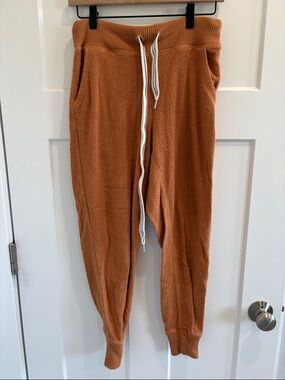 aerie Orange Rust Fleece Joggers